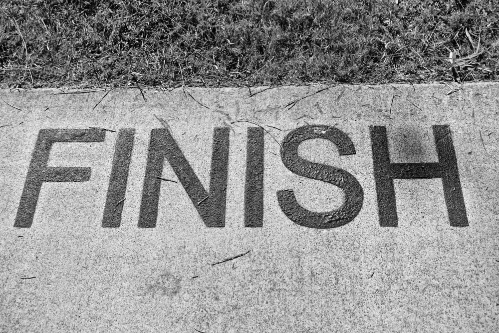 finish, end, completed