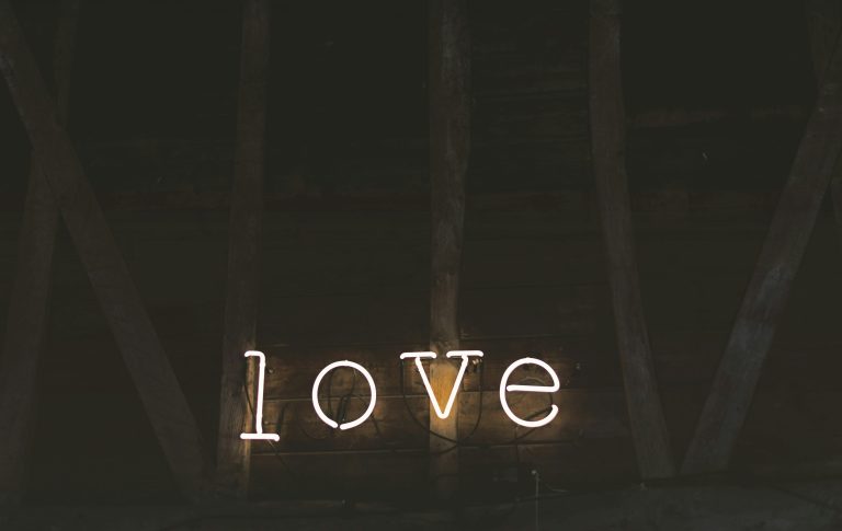 Neon love sign